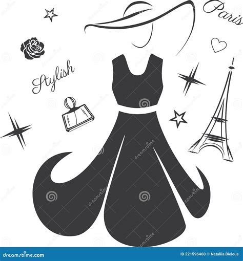 Stylish Design for Dress Salon Stock Vector - Illustration of adult