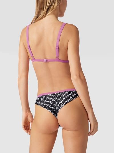 Calvin Klein Underwear Bikini Oberteil Mit Allover Logo Black Online