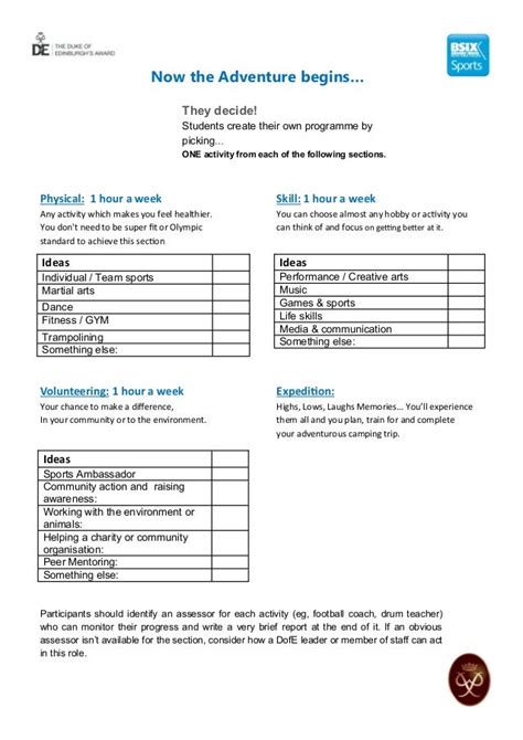 Duke of Edinburgh Managers Handbook