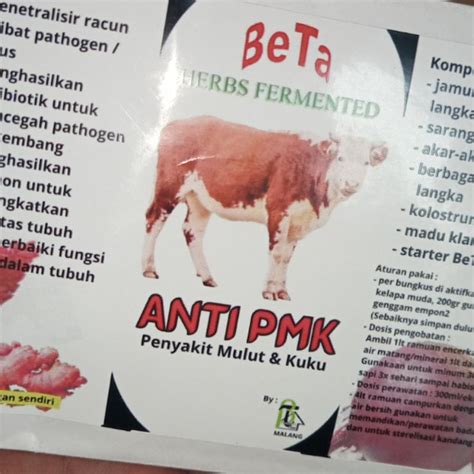 Jual Obat Anti Pmk Sapi Beta Anti Pmk Hewan Indonesia Shopee Indonesia