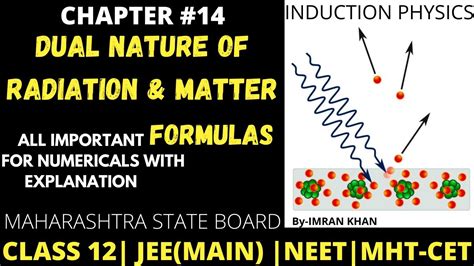 Important Formulas Dual Nature Of Radiation And Matter Class Th