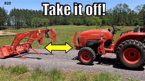 How To Remove The Front Loader On A Kubota Compact Tractor YouTube