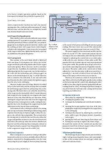 A New Oxy Gasoline Cutting Torch With Fuel Injection And Control Unit