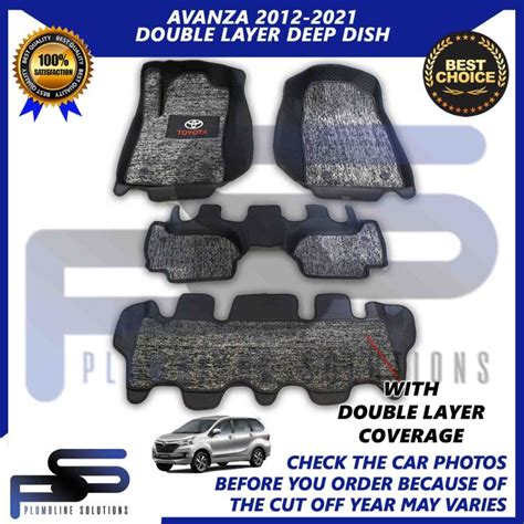 D Double Layer Deep Dish Matting For Toyota Avanza