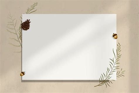 Free Photo | Wall blank paper frame with acorn decoration | Background ...