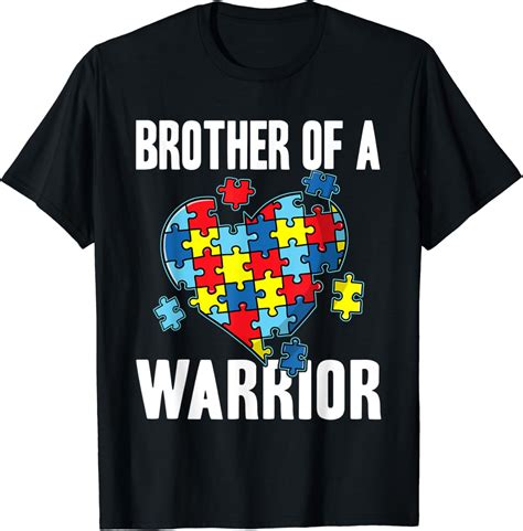 Hot Trending T Shirt With Brother Of A Warrior Cute World Autism Awareness Day Puzzle Walmart