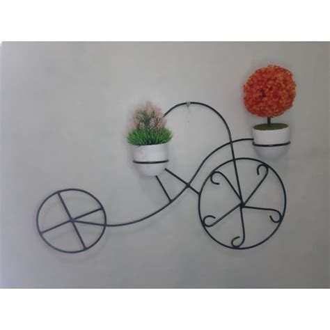 Wall Planters Hiasan Dinding Pot Bunga Motif Sepeda Maulagi