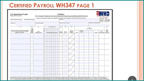 Certified Payroll Form Wh 347 Instructions - Form : Resume Examples # ...