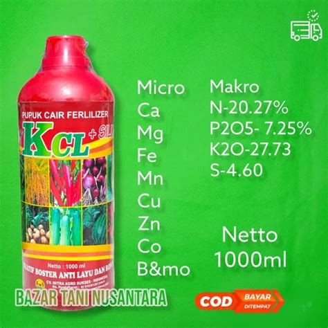 PUPUK SEMPROT KOCOR BIO KCL PLUS SILIKA 1 LITER Lazada Indonesia