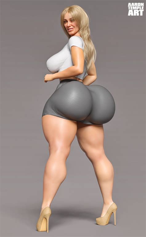 Rule 34 1girls 3d 3d Artwork 3d Model Aarontempleart Ass Bigger Than Head Big Ass Big