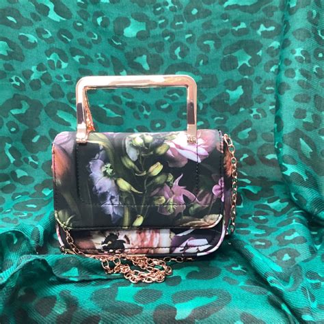 Ted Baker Womens Black Floral Multicoloured Bag S