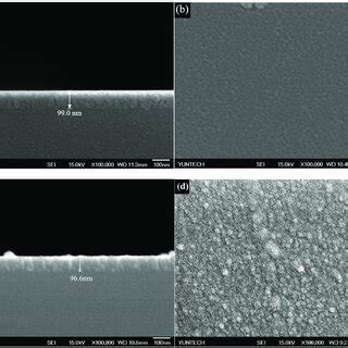 The FE SEM Cross Section Images Of A ZnO And C AZO Films And The