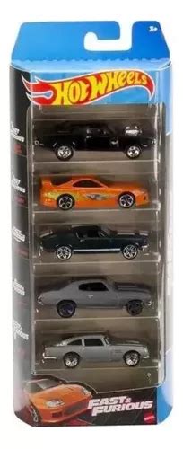 Hot Wheels Pacote 5 Carrinhos Velozes E Furiosos Mattel
