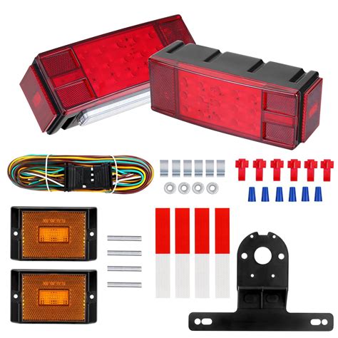 4 Inch Oval 2 Red 2 Amber Led Side Marker Lights Limicar Led Trailer Light Kit Led Light Kit