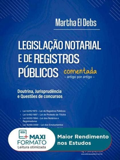 Legisla O Notarial E De Registros P Blicos Comentada Artigo Por Artigo