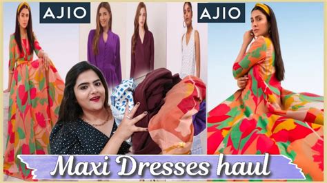 Ajio Haul Ajio Western Wear Dresses Haul Fit And Flared Maxi