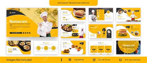 Premium Vector Food And Restaurant Powerpoint Presentation Slide