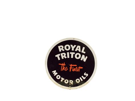 Royal Triton Motor Oil Sign The Al Wiseman Collection Rm Sothebys