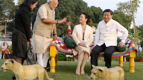 Narendra Modi Xi Jinping Con La Moglie Dago Fotogallery