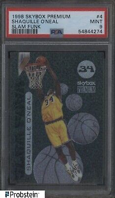 1998 99 Skybox Premium Slam Funk 4 Shaquille O Neal Lakers HOF PSA 9