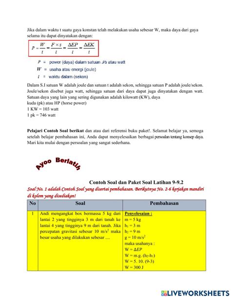 Detail Contoh Soal Usaha Dan Energi Dan Penyelesaiannya Koleksi Nomer 55