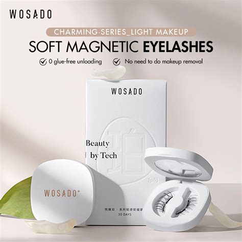 Wosado Magnetic Eyelash Lash False Eyelash Silky Black Shopee Singapore