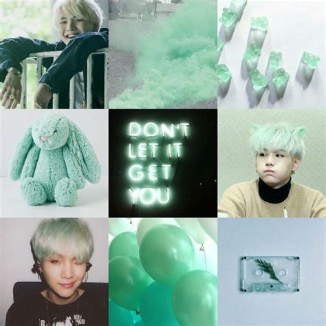 Bts Suga Kpop Aesthetic Mint Green Cute Kpop Aesthetic