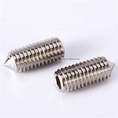 Din Stainless Steel Hex Socket Set Screw With Cone Point China