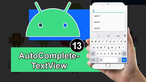 Autocompletetextview In Android Studio Android Tutorials Youtube