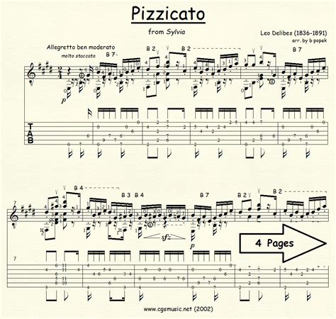 Pizzicato by Delibes | cgsmusic