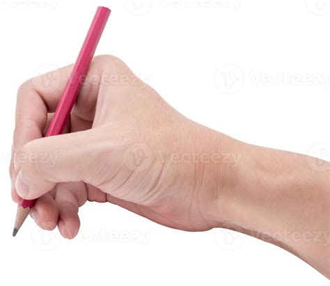 Hand Holding A Pencil Isolated 11793223 PNG