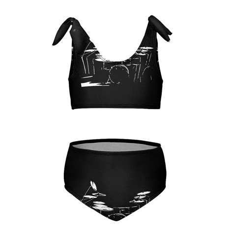 Drum Kit Black And White Girl S Piece Bikini Set Beach Sport Swimsuit Swimwear Y Cm