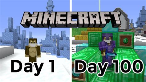 I Survived 100 Days Of Minecraft In An Ice Spikes Only World YouTube