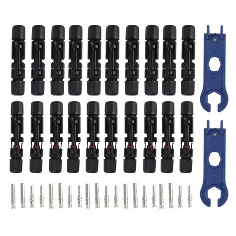 Solar Connectors with 10 Pairs Male Female Plug Spanners Waterproof ...