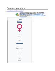 Feminist Sex Wars Docx Feminist Sex Wars From Wikipedia The Free Encyclopedia Jump To