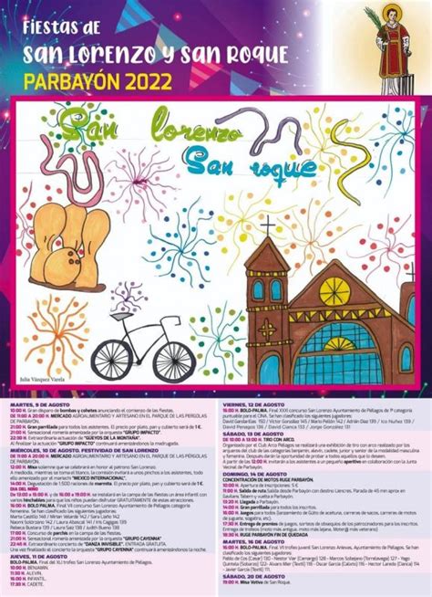 Fiestas de San Lorenzo y San Roque 2022 Parbayón Miplanhoy qué