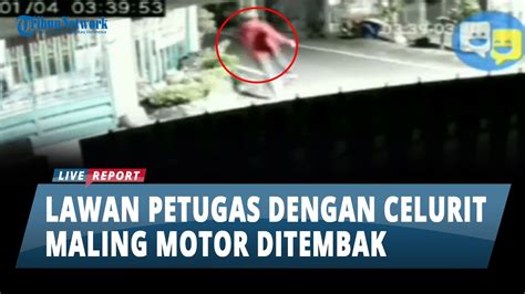 Viral Rekaman CCTV Polisi Di Malang Kejar Maling Motor Di Perumahan Si