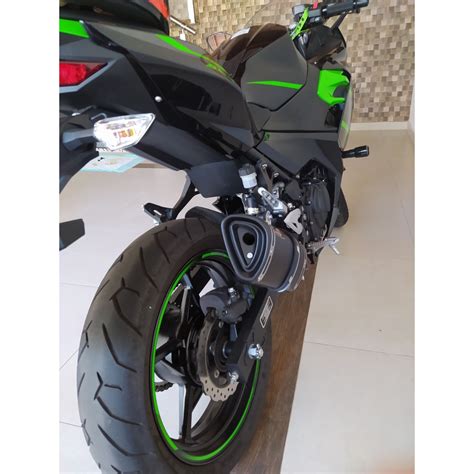 Escapamento Esportivo Para Ninja 250 300 400 Modelo Extreme Em Preto