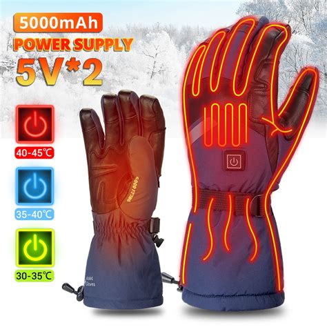 Guantes T Rmicos Impermeables Recargables Para Moto De Nieve Guantes