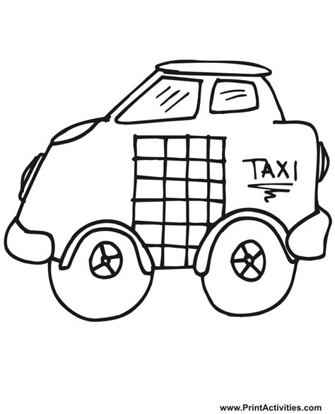 Dessin Taxi Transport Colorier Coloriages Imprimer