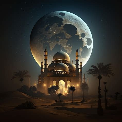 Premium Ai Image Islamic Ramadan Karim And Eid Greeting Card