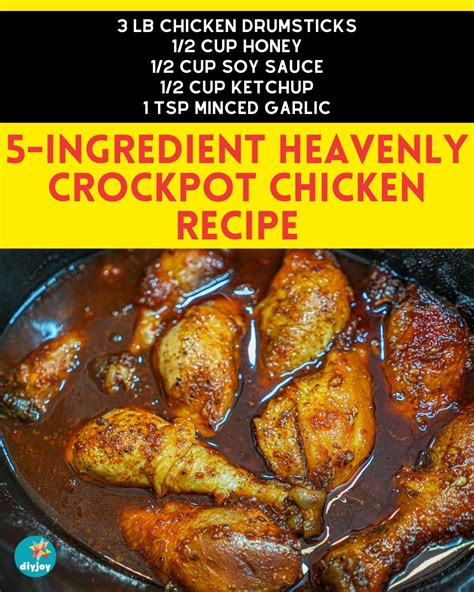 5-Ingredient Heavenly Crockpot Chicken Recipe