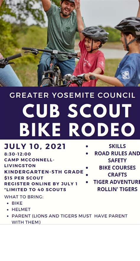 Cub Scout Bike Rodeo At Camp Mcconnell Registration