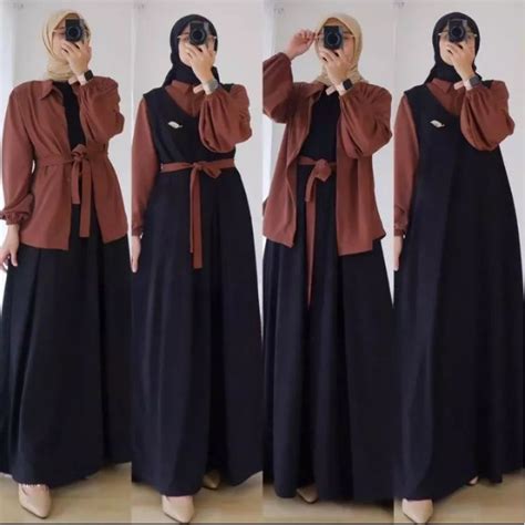 Jual Gamis Overall Gamis Terbaru 2024 Lebaran Wanita Import Terbaru