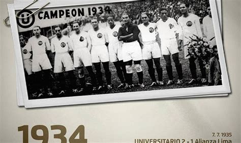 Alianza Lima Universitario Campeón Título 1934 Documento Histórico