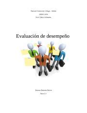 5 2 Evaluación de desempeño docx National University Collage Online