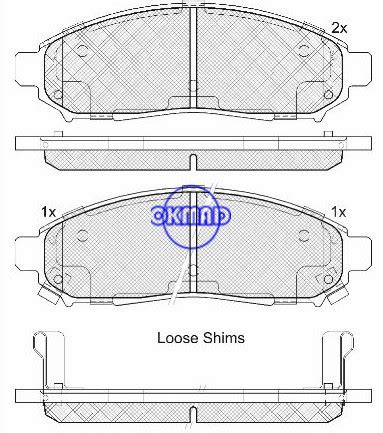 NISSAN Leaf NV200 Brake Pad FMSI 8757 D1548 OEM D1M60 CY70B GDB3520 WVA