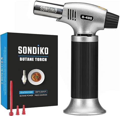 Amazon Sondiko Butane Torch S400 Refillable Kitchen Torch Lighter