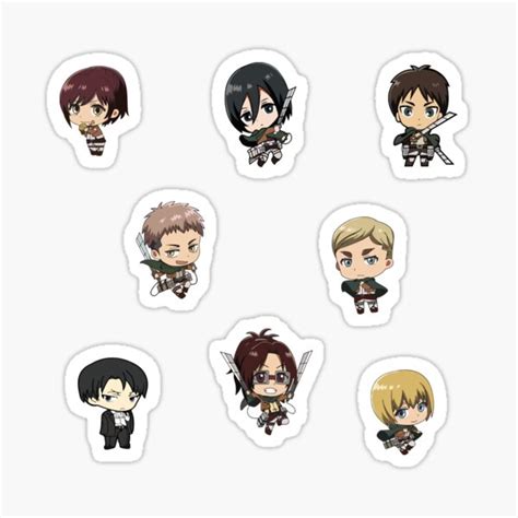 "AOT STİCKER PACK Sticker AOT Characters sticker pack Sticker" Sticker by DaslisHankson | Redbubble