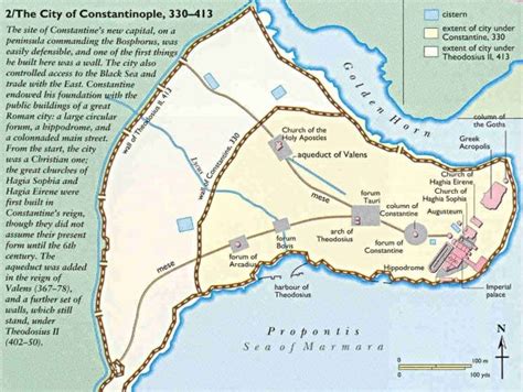 Constantinople Walls Map